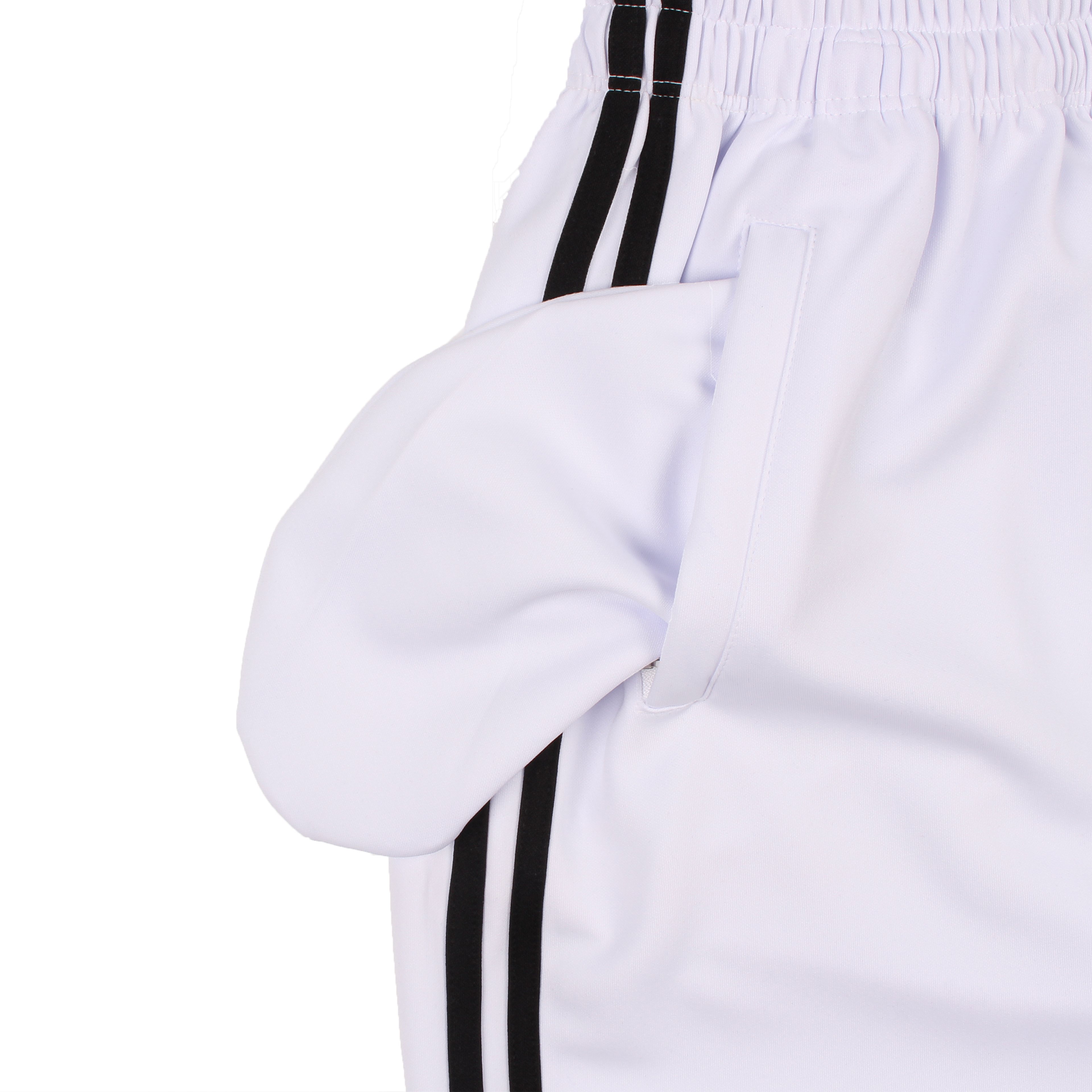 화이트 검정2선 바지