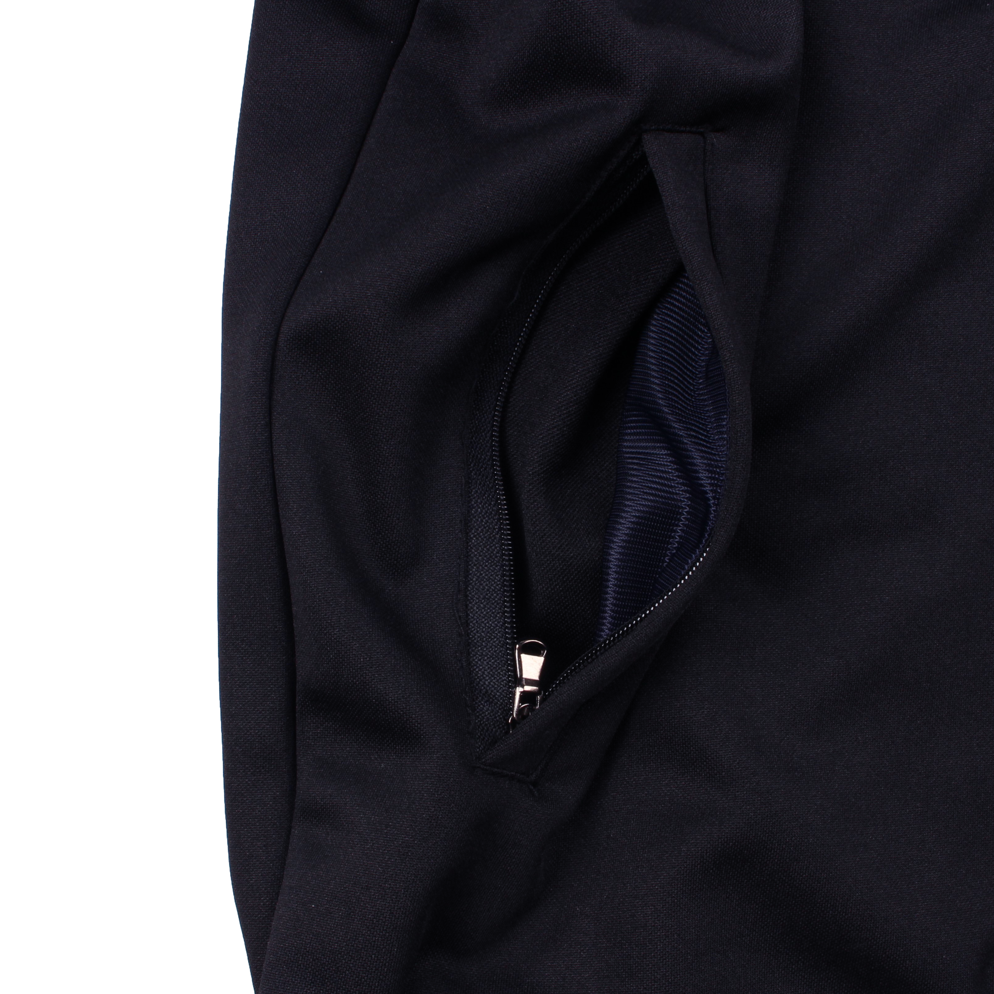 네이비 흰색 2선 집업 기모 동복상의